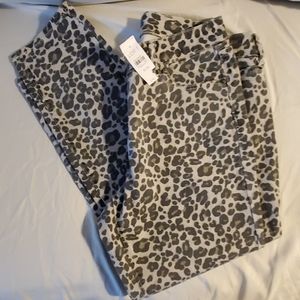 Loft Curvey Fit Skinny Cheetah Jeans - Size 10